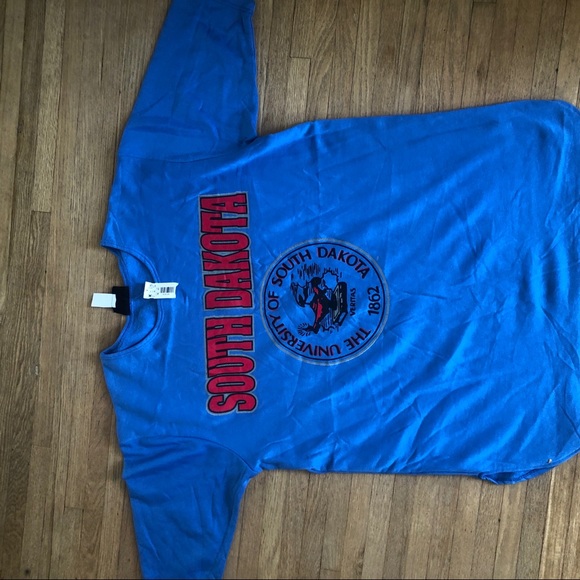 Vintage University of South Dakota Oversized Sweatshirt Tee NWT - Picture 3 of 5
